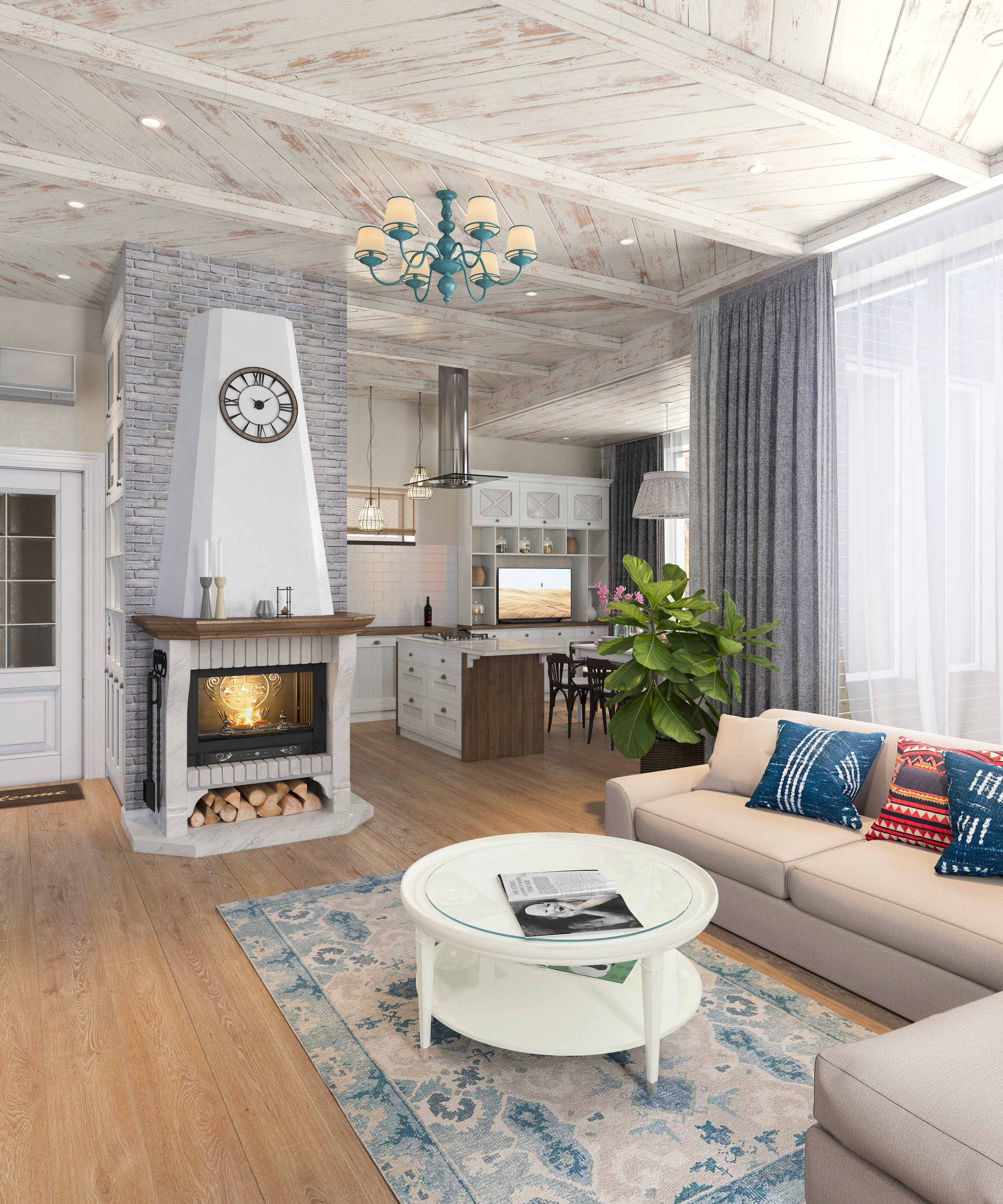 Загородный дом в Петергофе, Скандинавский стиль